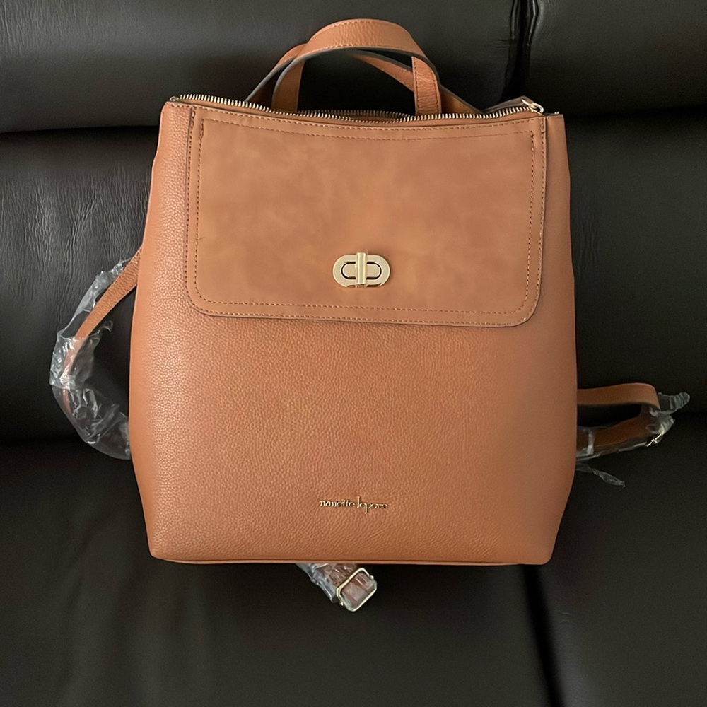 Pebble Tan Shoulder Backpack